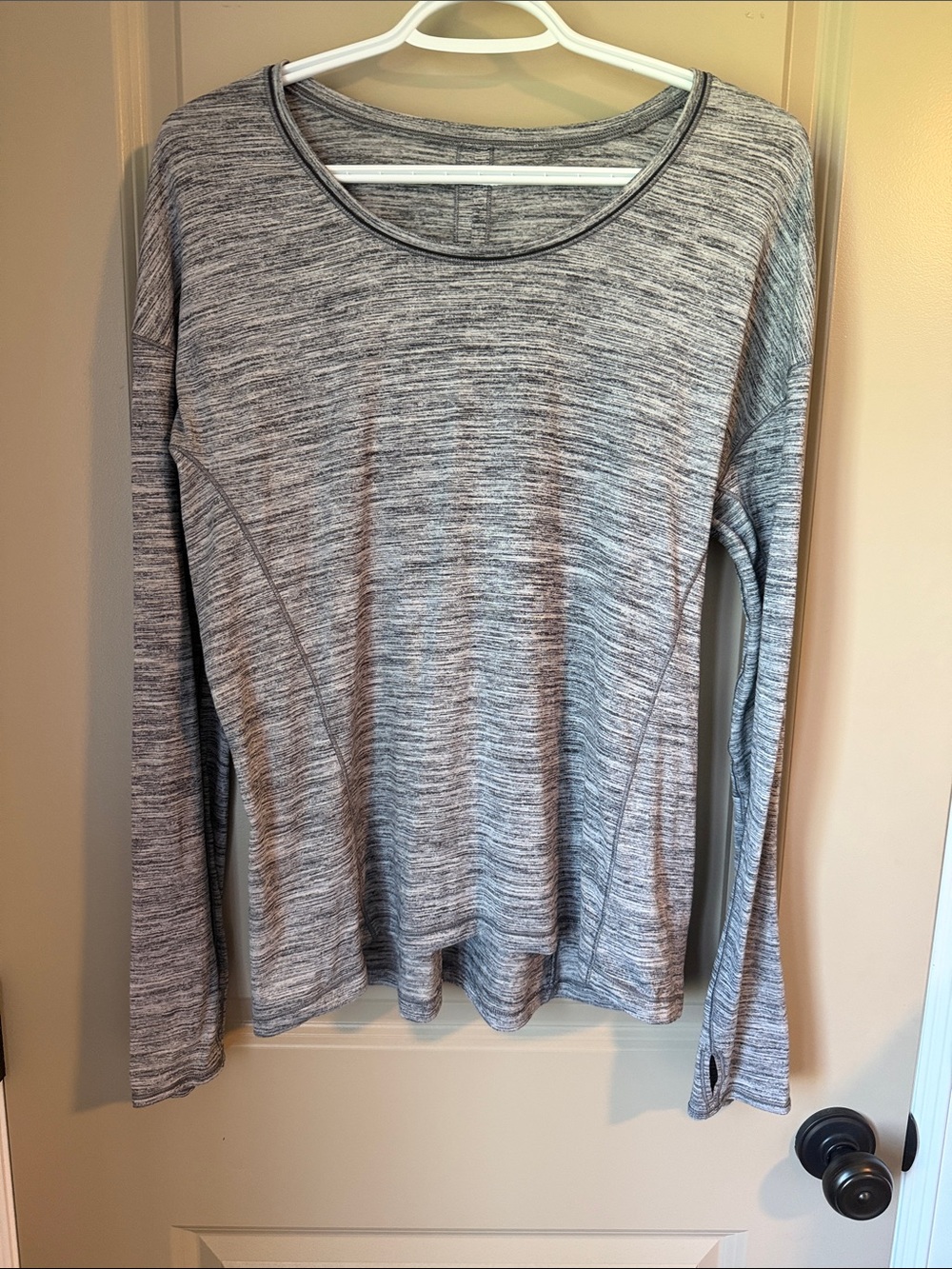 Lululemon Women's Sweat Embraced Long Sleeve Heather Grey Tee